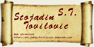 Stojadin Tovilović vizit kartica